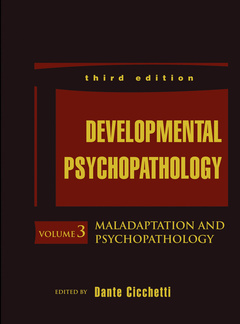 Couverture de l’ouvrage Developmental Psychopathology, Maladaptation and Psychopathology