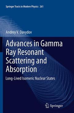 Couverture de l’ouvrage Advances in Gamma Ray Resonant Scattering and Absorption