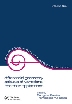 Couverture de l’ouvrage Differential Geometry, Calculus of Variations, and Their Applications
