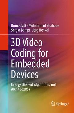 Couverture de l’ouvrage 3D Video Coding for Embedded Devices