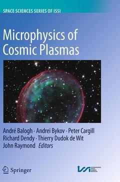 Couverture de l’ouvrage Microphysics of Cosmic Plasmas