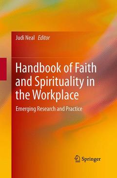 Couverture de l’ouvrage Handbook of Faith and Spirituality in the Workplace