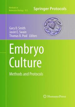 Couverture de l’ouvrage Embryo Culture