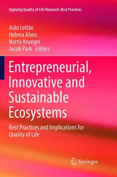 Couverture de l’ouvrage Entrepreneurial, Innovative and Sustainable Ecosystems