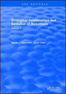 Couverture de l’ouvrage Ecological Relationships and Evolution of Rickettsiae