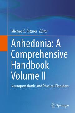 Couverture de l’ouvrage Anhedonia: A Comprehensive Handbook Volume II