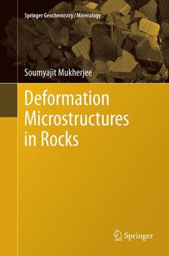 Couverture de l’ouvrage Deformation Microstructures in Rocks