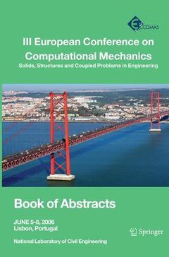 Couverture de l’ouvrage III European Conference on Computational Mechanics
