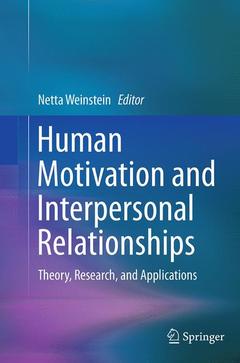 Cover of the book Human Motivation and Interpersonal Relationships