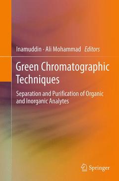 Couverture de l’ouvrage Green Chromatographic Techniques