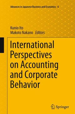 Couverture de l’ouvrage International Perspectives on Accounting and Corporate Behavior