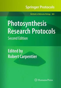 Couverture de l’ouvrage Photosynthesis Research Protocols
