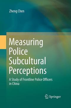 Couverture de l’ouvrage Measuring Police Subcultural Perceptions