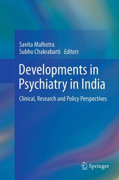 Couverture de l’ouvrage Developments in Psychiatry in India