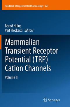 Couverture de l’ouvrage Mammalian Transient Receptor Potential (TRP) Cation Channels