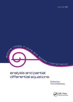 Couverture de l’ouvrage Analysis and Partial Differential Equations
