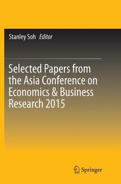 Couverture de l’ouvrage Selected Papers from the Asia Conference on Economics & Business Research 2015