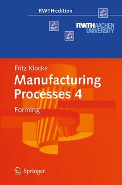 Couverture de l’ouvrage Manufacturing Processes 4