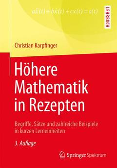 Couverture de l’ouvrage Höhere Mathematik in Rezepten