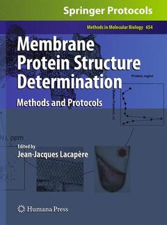 Couverture de l’ouvrage Membrane Protein Structure Determination