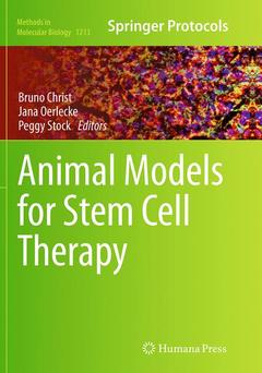 Couverture de l’ouvrage Animal Models for Stem Cell Therapy
