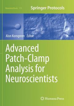 Couverture de l’ouvrage Advanced Patch-Clamp Analysis for Neuroscientists