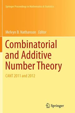 Couverture de l’ouvrage Combinatorial and Additive Number Theory