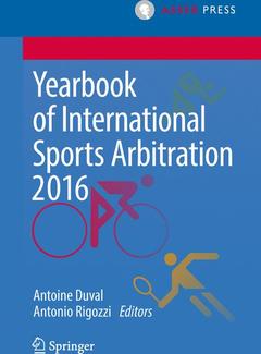 Couverture de l’ouvrage Yearbook of International Sports Arbitration 2016