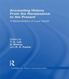 Couverture de l’ouvrage Accounting History from the Renaissance to the Present