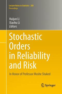 Couverture de l’ouvrage Stochastic Orders in Reliability and Risk