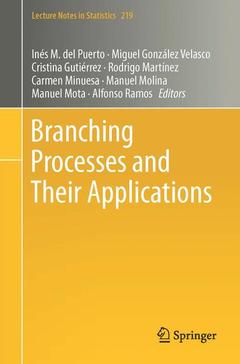 Couverture de l’ouvrage Branching Processes and Their Applications