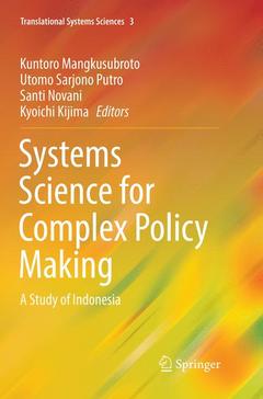 Couverture de l’ouvrage Systems Science for Complex Policy Making