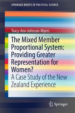 Couverture de l’ouvrage The Mixed Member Proportional System: Providing Greater Representation for Women?