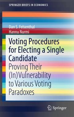 Couverture de l’ouvrage Voting Procedures for Electing a Single Candidate