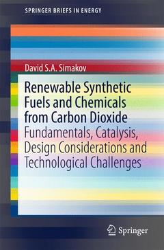 Couverture de l’ouvrage Renewable Synthetic Fuels and Chemicals from Carbon Dioxide