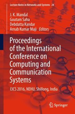 Couverture de l’ouvrage Proceedings of the International Conference on Computing and Communication Systems