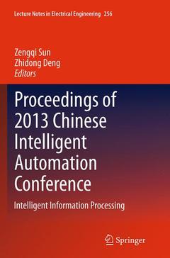 Couverture de l’ouvrage Proceedings of 2013 Chinese Intelligent Automation Conference