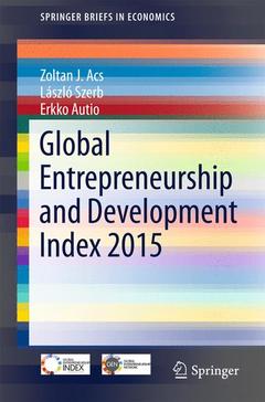 Couverture de l’ouvrage Global Entrepreneurship and Development Index 2015