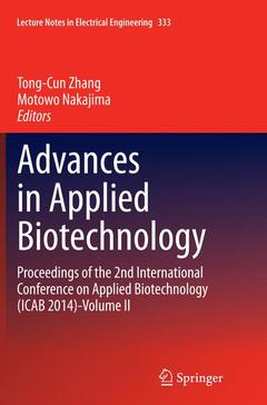 Couverture de l’ouvrage Advances in Applied Biotechnology