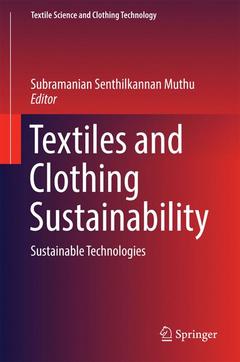 Couverture de l’ouvrage Textiles and Clothing Sustainability