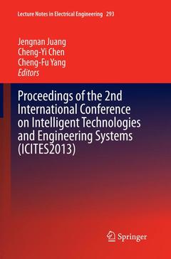 Couverture de l’ouvrage Proceedings of the 2nd International Conference on Intelligent Technologies and Engineering Systems (ICITES2013)