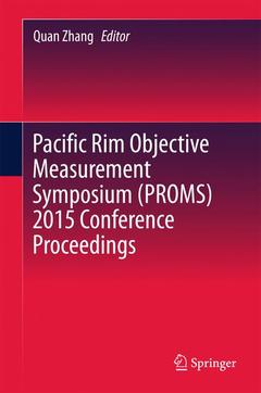 Couverture de l’ouvrage Pacific Rim Objective Measurement Symposium (PROMS) 2015 Conference Proceedings