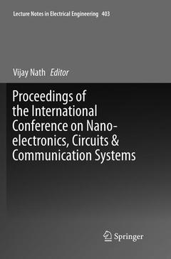 Couverture de l’ouvrage Proceedings of the International Conference on Nano-electronics, Circuits & Communication Systems