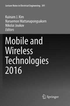 Couverture de l’ouvrage Mobile and Wireless Technologies 2016