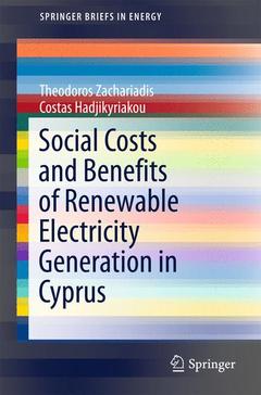 Cover of the book Social Costs and Benefits of Renewable Electricity Generation in Cyprus