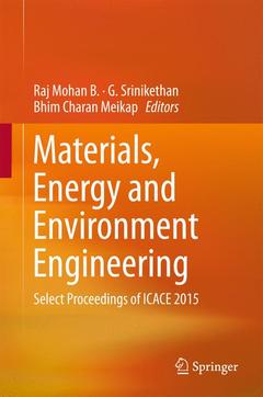 Couverture de l’ouvrage Materials, Energy and Environment Engineering
