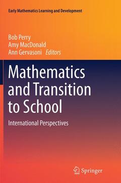 Couverture de l’ouvrage Mathematics and Transition to School