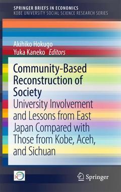 Cover of the book Community-Based Reconstruction of Society