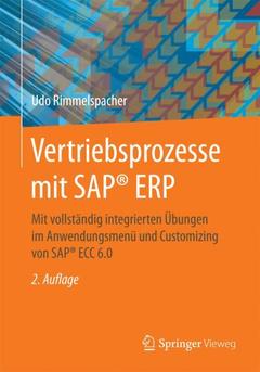 Couverture de l’ouvrage Vertriebsprozesse mit SAP® ERP