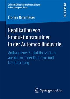 Couverture de l’ouvrage Replikation von Produktionsroutinen in der Automobilindustrie